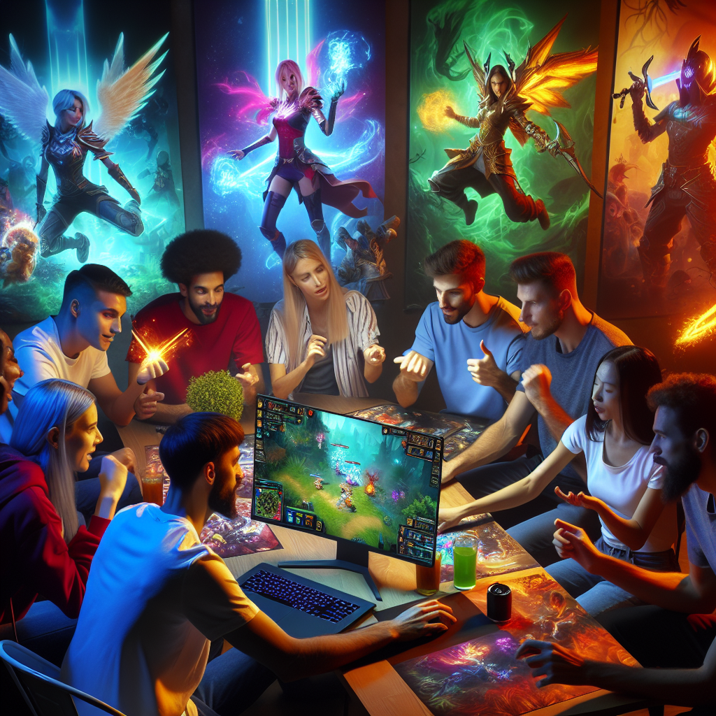 A group of gamers discussing strategies